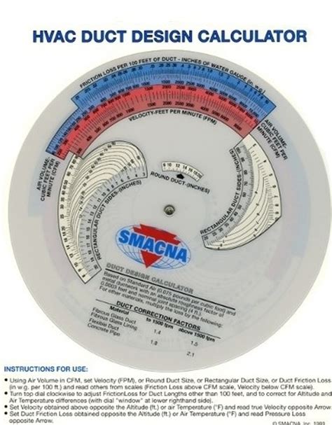 HVAC Duct Calculator - SMACNA 1052