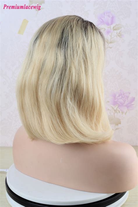 Ombre 1b 613 Brazilian Bob Lace Front Wig 12inch 150 Density