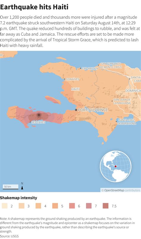 Haiti Earthquake World Map