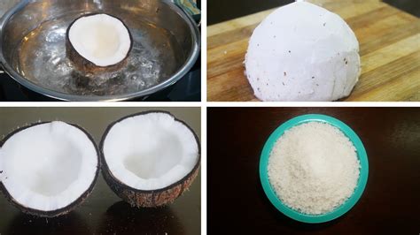 How To Make Desiccated Coconut Simple Method Of Removing Coconut