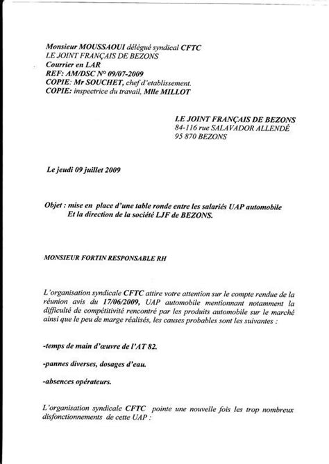 Lettre De Refus De Changement D Horaire De Travail De L Employeur Que