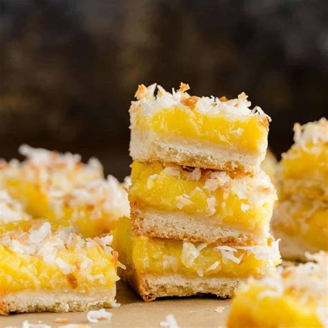 Coconut Lemon Bars Recipe Baked By An Introvert