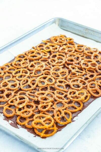 Salted Caramel Chocolate Pretzels | Serving Up Southern