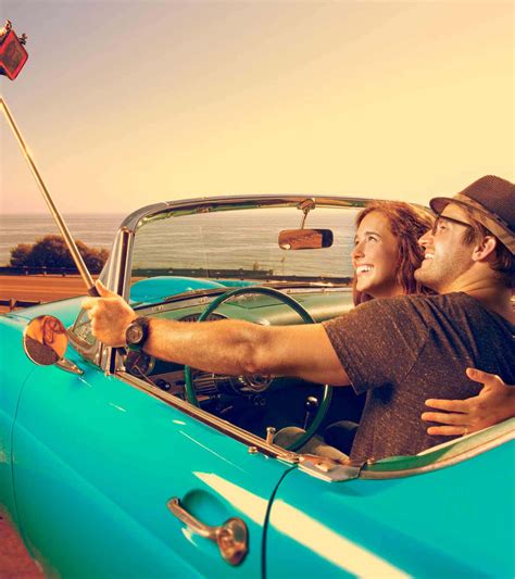 Download Funny Couple Inside Car During Sunset Picture