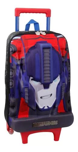 Mochila Rodinha G Transformes Optimus Prime Pacific Cor Azul Escuro