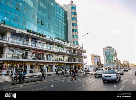 Addis Ababa Ethiopia January 30 2014 Modern Building In Downtown