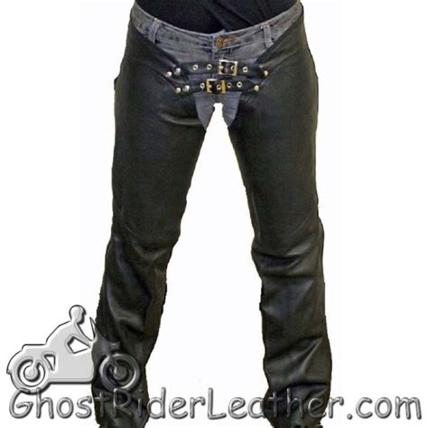 Low Rise Leather Chaps Women S Premium Naked Leather C1003 DL