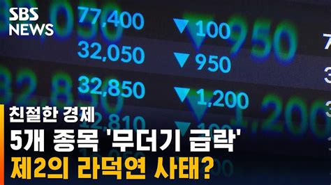 5개 종목 무더기 하한가제2의 라덕연 사태 Sbs 친절한 경제 Youtube