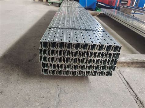 Hot DIP Galvanized Steel Slotted Unistrut C Strut Channel China Steel Profile And Solar Bracket