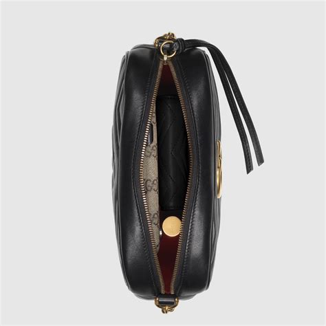 Sac Paule Petite Taille Motif Gg Marmont Matelass En Cuir Noir