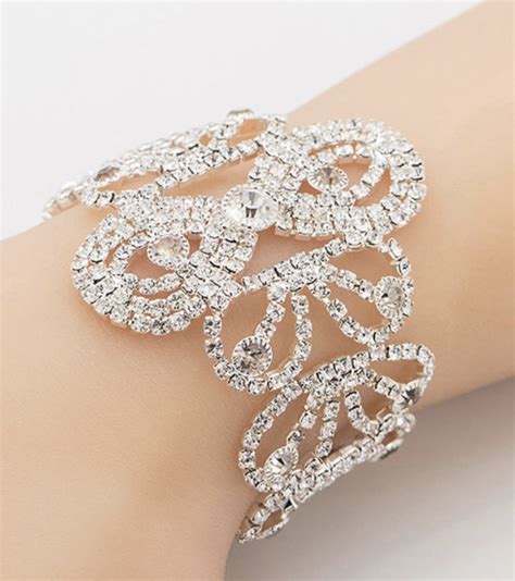 B Crystal Bracelet Rhinestone Jewelry For Bodybuilding Competition Bikini Competition And