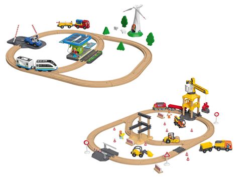 Playtive Eisenbahn Set Baustelle Erneuerbare Energien Aus Buchenholz