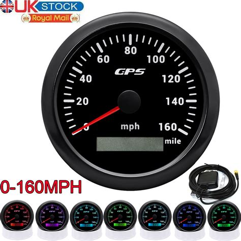 85mm Black Waterproof GPS Speedometer 0 160MPH For Marine Boat Car