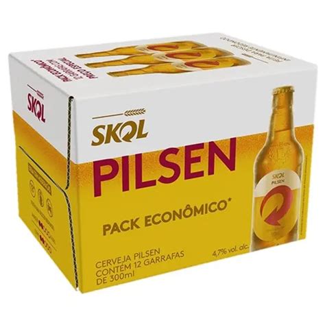 Cerveja Skol Fardo 12 Casco retornável 300ml