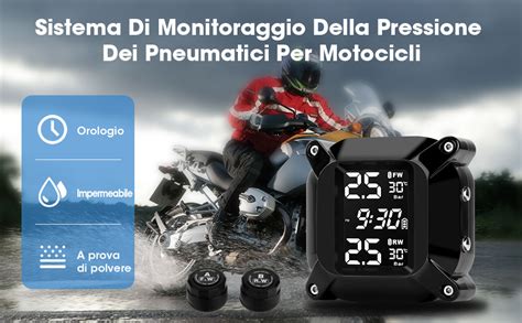 Jansite Motorcycle Tpms Sistema Di Monitoraggio Della Pressione Dei Pneumatici Con 2 Sensori