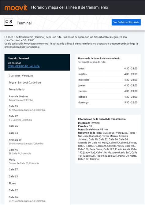 Horario Y Mapa De La Ruta De Transmilenio Docslib