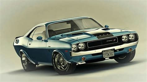 Hd Wallpaper Dodge Challenger American Car Vehicle Classic