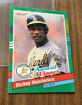 Donruss Rickey Henderson Oakland Athletics Mlb Hofer Ebay