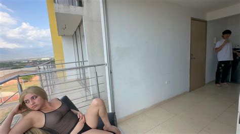 I M Very Hot So I Take The Opportunity To Get Some Fresh Air While My Stepbrother Puts His