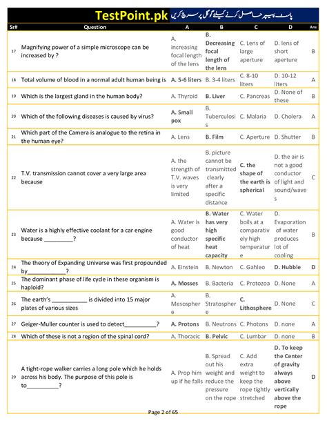 Solution Everydays Science Most Repeated Mcqs By Testpoint Pk