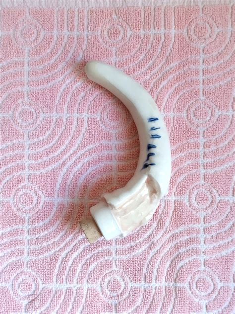 Ceramic Pigtail Dildo Delfts Blue Porcelain Sex Toy Original Cast Decorative Artistic Design