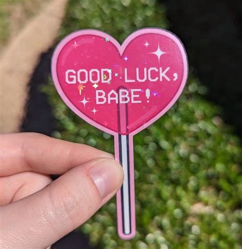 Chappell Roan Good Luck Babe Vinyl Water Resistant Decal Sticker Holo Glitter Laptop Sticker