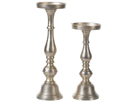 Conjunto De 2 Candeleros De Metal Dorado CUBA Conforama