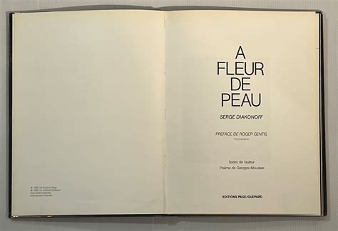 SERGE DIAKONOFF B 1933 AUTOGRAPH Book A Fleur De Peau By Serge