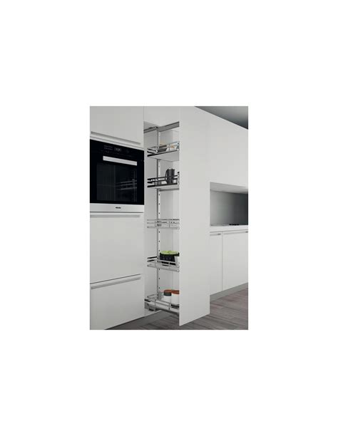 300mm Tall Kitchen Pull Out Larder 1880 2180mm Chrome White Sold