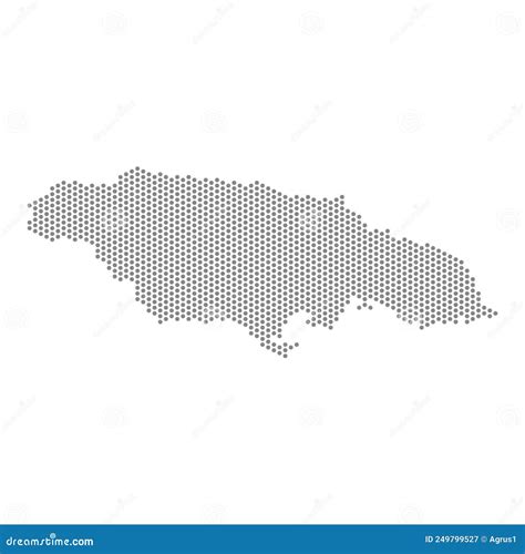 Vector Illustration Of Dotted Map Of Jamaica Stock Vector