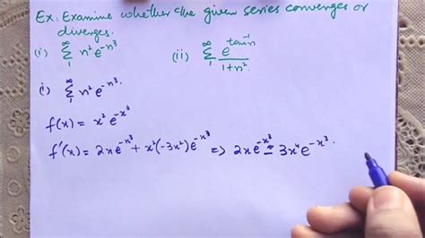 Cauchys Integral Test For Convergence Of Infinite Series Formula