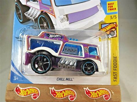 2018 Hot Wheels 18 Fast Foodie 35 Chill Mill White Wblack Oh5 Spoke