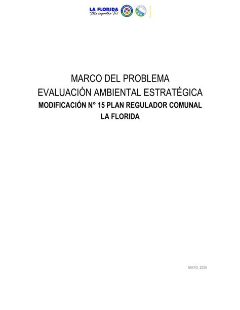 Marco Del Problema Evaluaci N Ambiental Estrat Gica Modificaci N N