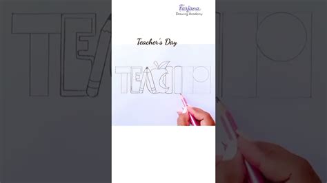 Teacher's Day || How to Draw Teachers Day Slogan & Poster #CreativeArt #Satisfying