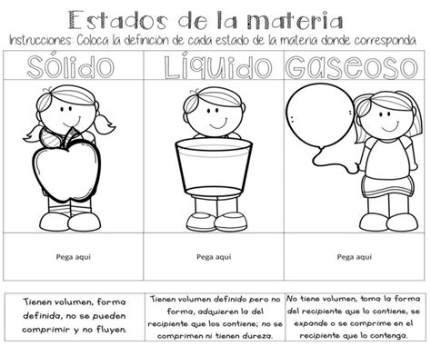 Fichas De Los Estados De La Materia Solido Liquido Gaseoso Y Plasma