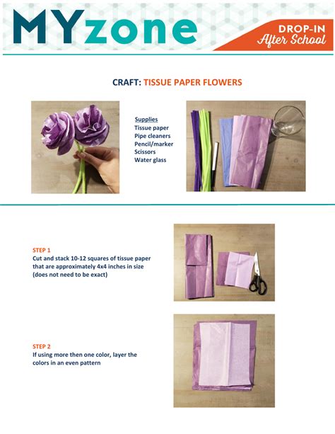 Tissue Paper Flower Craft Download Printable Pdf Templateroller