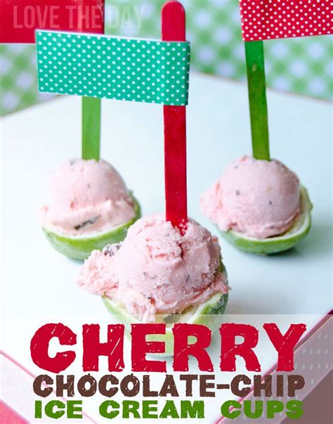 Watermelon Ice Cream Cups Cherry Chocolate Chip Ice Cream Recipe