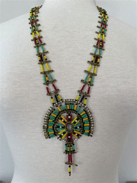 Native American Bead Necklace - Gem