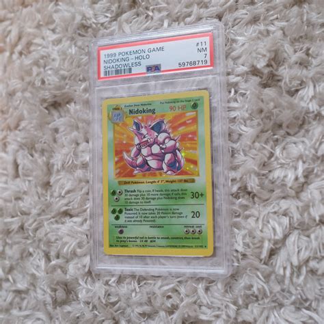 Mavin Nidoking Shadowless Holo 1999 Pokemon Game Base Set Tcg Card 11