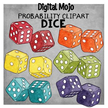 3D Dice – Probability Clipart by Digital Mojo | Teachers Pay Teachers