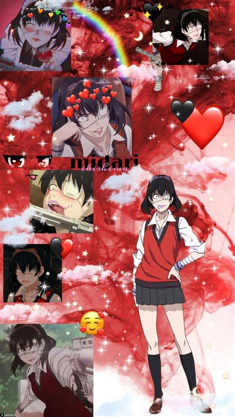 Anime Character Collages With Hearts And Clouds