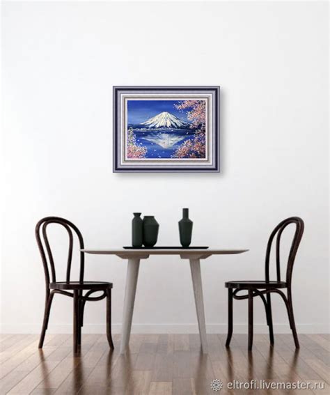 Картина Гора Фудзияма и сакура пейзаж масло холст в интернет-магазине ...