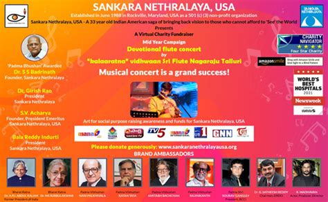 Devotional Flute Concert Fundraiser A Grand Success Sankara Nethralaya A Mission For Vision