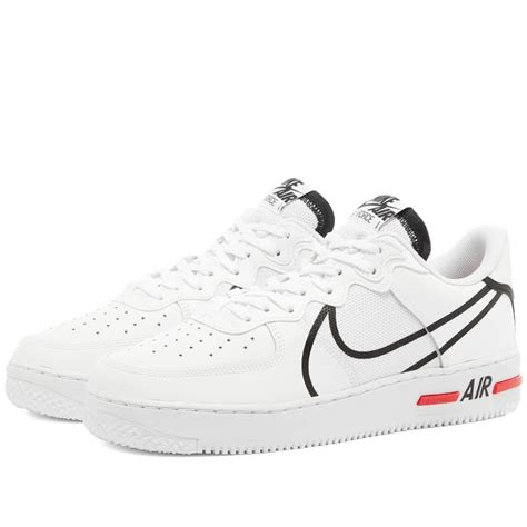 Nike Air Force 1 React White, Black & Red | END. (JP)