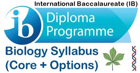 International Baccalaureate (IB) Biology Syllabus (Core+Options) 