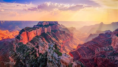 Sunset at Wotan’s Throne, Cape Royal, Grand Canyon - [OC] [2048x1170 ...