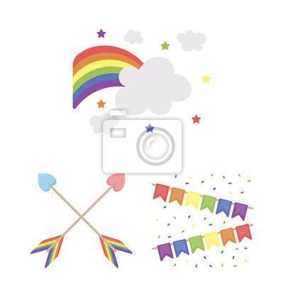 Cones Dos Desenhos Animados Do Gay E Lesbiana Na Cole O Do Adesivos Para A Parede Isolado