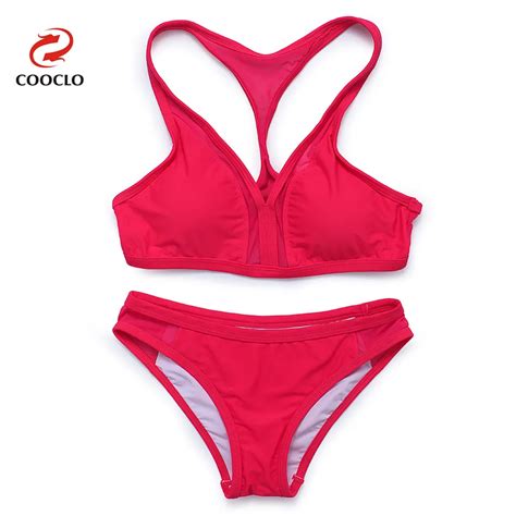 Cooclo 2019 Bikini Set Sexy Women Swimsuit Solid Mesh Bathing Suits Swimwear Brazilian Bottom