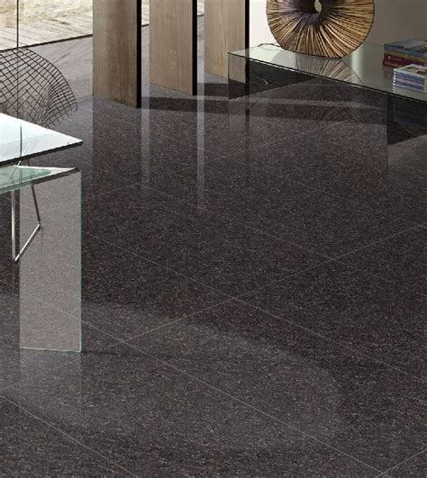 Vox Black Double Charged Vitrified Tiles For Flooring Size