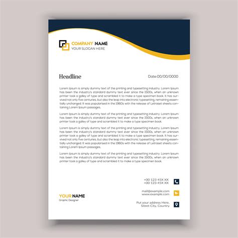 Corporate business letterhead template design. 41387750 Vector Art at ...